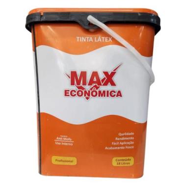 Imagem de Tinta Látex Acrílica Econômica 18L Fosca Max Branco Pintura Interior P