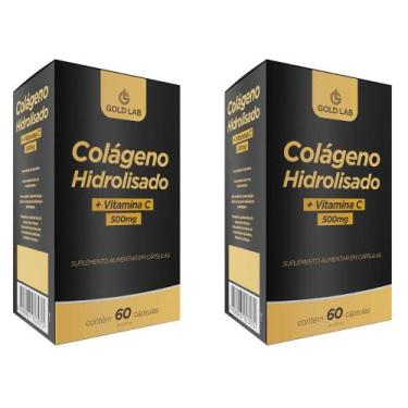 Imagem de Colágeno Hidrolisado + VitaminaC 60 Cápsulas Kit 02 Unidades - Gold La