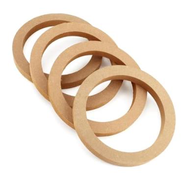 Imagem de 4 peças de espaçadores de alto-falante de carro de cortiça 16,5 cm auto-alto-falantes subwoofers montar anéis espaçadores de bisel embutido para buzinas domésticas de carro