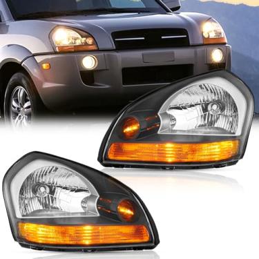 Imagem de TODO Farol para Hyundai Tucson 2005-2009 com lâmpada(s), conjunto de faróis Hyundai Tucson 2005 2006 2007 2008 2009, lado do motorista e do passageiro