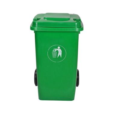 Imagem de Lixeira Plástico Para Áreas Externas Lixeiras Cozinha Lixeira Para Áreas Externas Com Pé Industrial Com Tampa Lata Plástico Para Áreas Externas Comercial Saúde(120L)