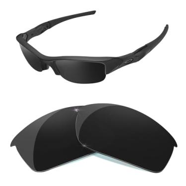 Imagem de HiCycle2 Lentes de óculos de sol de substituição para óculos de sol Oakley Flak Jacket espelhadas polarizadas - Várias opções, Preto