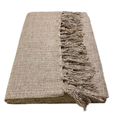 Imagem de Manta Gigante para Sofá em Algodão- Ultra Confortável e Macia para Cobertor de Sofá Grande + Dicas de Decoração(Bege)