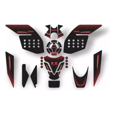 Imagem de Kit Resinado Tank Pad E Lateral Moto Ninja Kawasaki 300 19