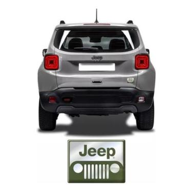 Imagem de Aplique Adesivo Emblema Jeep Renegade Resinado Cromado Res08 - Spts
