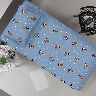 Imagem de Jogo de Cama Solteiro Mickey Disney Malha 70% Algodão 30% Poliéster