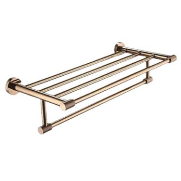 Imagem de Kit de acessórios para banheiro com suporte para toalhas em aço inoxidável, suporte para toalhas, kit de acessórios para banheiro com gancho para roupão (toalheiro B)