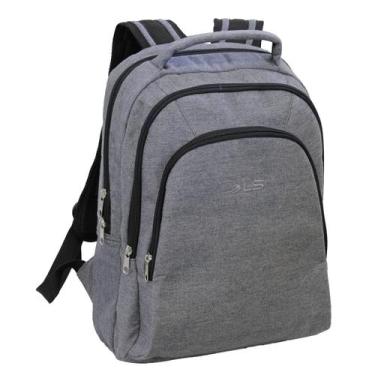 Imagem de Mochila para notebook em tecido natural cinza ls mn4195 - LS Bolsas
