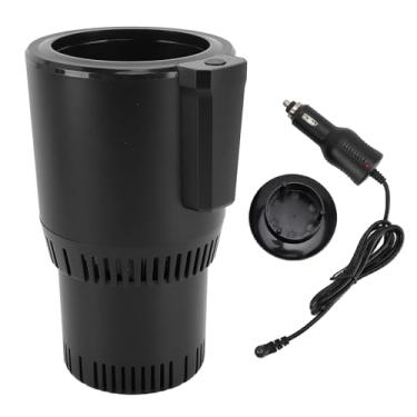 Imagem de Portador de copo do cooler de carro portátil 12V geladeira automática silenciosa refrigeração rápida refrigerador de xícara de xícara para viagens em casa abs plástico alumínio