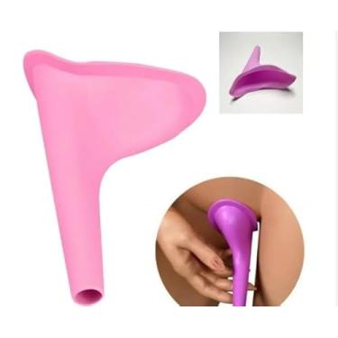 Imagem de Urinol Feminino Portátil em Silicone, Funil Lavável para Fazer Xixi em Pé, Higiênico e Reutilizável