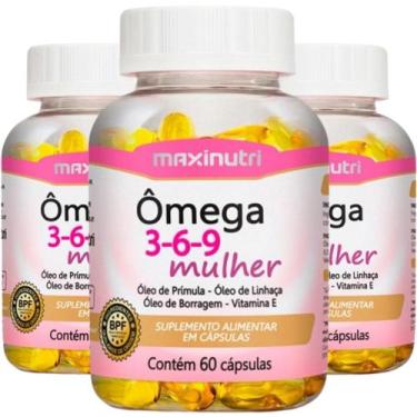 Imagem de KIT 3X ômega 3,6,9 Mulher (Linhaça, Prímula e Borragem) + Vitamina E 6