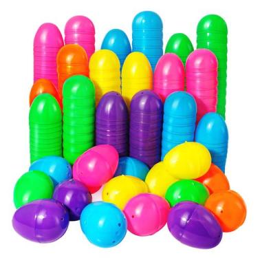 Imagem de Ovos de Páscoa de plástico GCNBCNB 600 unidades de cores brilhantes