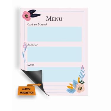 Imagem de Imã De Geladeira Porta Recados - Planner Magnético - Planejamento Mensal Semanal 20x30cm e 30x40cm (Menu Rosa, 30x40cm)