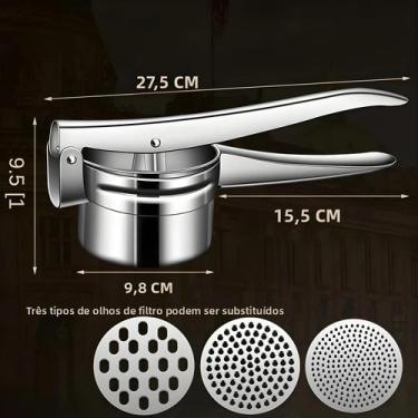 Imagem de Espremedor Manual Grande De Aço Inoxidável Para Limões, Laranjas, Romã