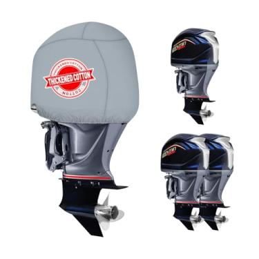 Imagem de Capa de motor de popa para Yamaha VMAX SHO Capa de motor de popa 4 tempos 2010-2021 VF 200 225 250 HP Capa 600D Tecido Oxford, Capa resistente à prova d'água para motor de barco resistente ao