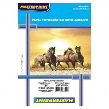 Imagem de Papel Masterprint Foto Glossy Auto Adesivo 130G/M A4-20Fls Der 4