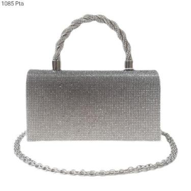 Imagem de Bolsa Social Clutch Brilho Festa / Noite / Casamento / Balada com Alça