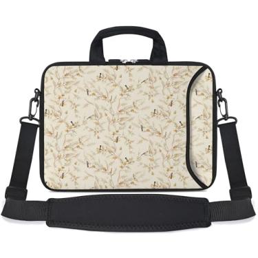 Imagem de RICHEN Bolsa de ombro para laptop de 43.2 cm com alça para notebook de 15,6/16/17/17,3/17,3/17,5 polegadas (ramos pássaros, 16-17,3 polegadas)