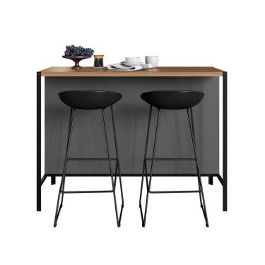 Imagem de Bancada Ilha Nancy Grafite e Mel