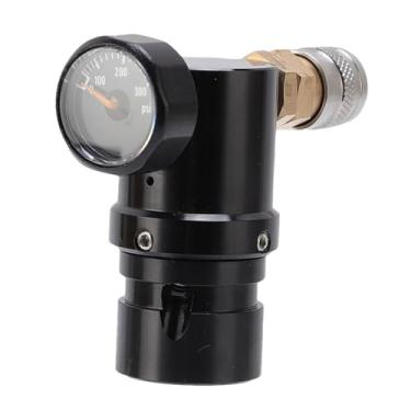 Imagem de Zerodis Regulador de CO2 Mini de Baixa Pressão Compacta Ajustável 20psi a 200psi Pressão Rápida para Tanques HPA Com Construção de Liga de Alumínio de Rosca para Uso Profissional e Hobby