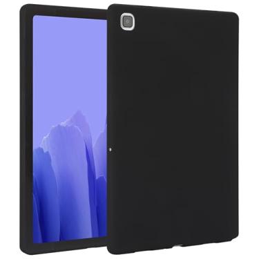 Imagem de UUcovers Para tablet Samsung Galaxy Tab A7 de 10,4 polegadas 2022/2020 (modelo: SM-T503/T509/T500/T505/T507), capa traseira de TPU macio e leve à prova de choque, capa de borracha de silicone, preta