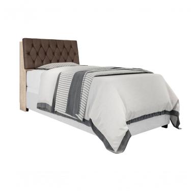 Imagem de Cabeceira Box Solteiro Isis Amarula Com Capitonê Marrom