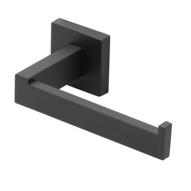 Imagem de Porta Papel Higiênico Papeleira Quadrado Preto/Black Metal