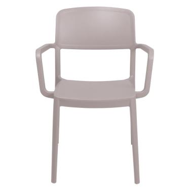 Imagem de Cadeira Tramontina Marta Em Polipropileno Camurça Com Braços