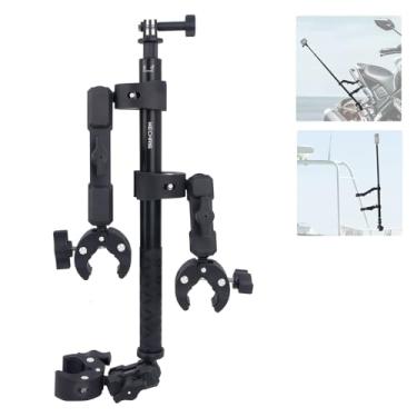 Imagem de Kit de suporte para motocicleta para Insta360 X5, suporte de braçadeira de guidão de carro de bicicleta e golfe e kit de bastão de selfie invisível de 150 cm, super grampo, adaptador de câmera de ação
