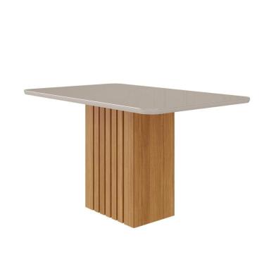 Imagem de Mesa De Jantar 130cm Com 4 Lugares Ana Nature/off White Cimol Móveis