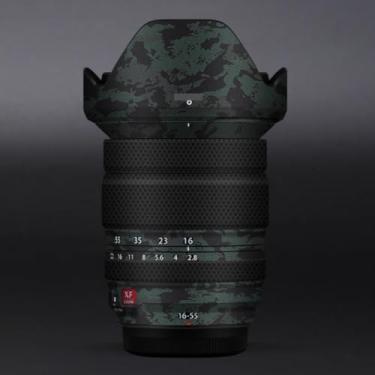 Imagem de XF 16-55 II Anti-riscos para lente de câmera película adesiva adesiva para Fujifilm XF 16-55 mm F2.8 II Protetor Vinil Decalques (verde cavaleiro)