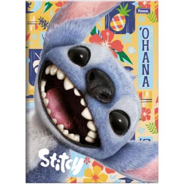 Imagem de Kit de Cadernos, Foroni, Brochura, 1 Matéria, Capa Dura, Stitch Movie, 80 Folhas, Pacote com 5