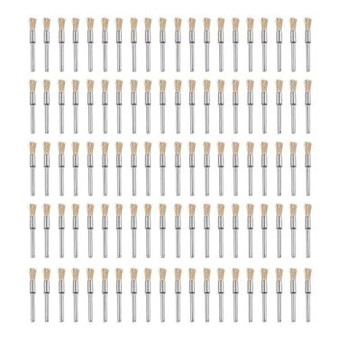 Imagem de Conjunto de 100 pincéis de arame de latão, conjunto de pincéis para caneta de aço Rocaris conjunto de acessórios para ferramenta rotativa Dremel