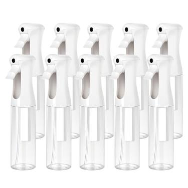 Imagem de Aquableu Frasco spray para cabelo – Pacote com 10 frascos de spray de névoa contínua para cuidados com o cabelo, modelagem, limpeza, plantas, animais de estimação e óleos essenciais (transparente, 293