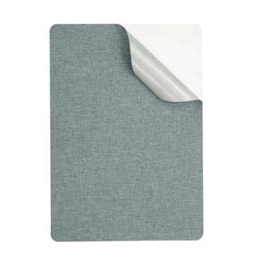 Imagem de PATIKIL Remendos de reparo de linho de 20 x 28 cm, remendo de tecido autoadesivo para sofás, bolsas, móveis, assentos de carro, roupas, tendas, azul