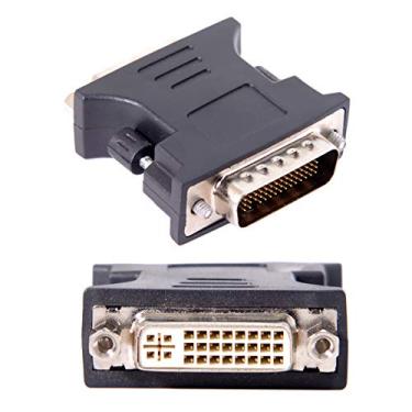 Imagem de chenyang Adaptador de extensão DVI 24+5 fêmea para LFH DMS-59pin macho para monitor de placa gráfica de PC