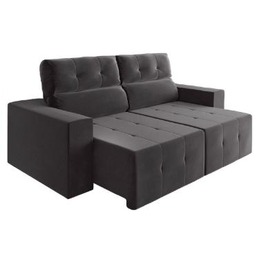 Imagem de Sofá Retrátil e Reclinável 2m 3 Lugares Fênix Veludo Mamflex