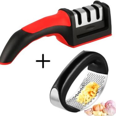 Imagem de KIT Completo Elegante: Espremedor e Afiador Inox - FAZA