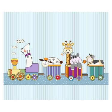 Imagem de Papel de Parede Adesivo Infantil Animais Quarto Menino - 677pcm - Allo