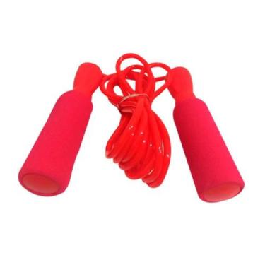 Imagem de Corda de Pular Com Rolamento Metálico Vermelha - VITALISHOP