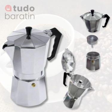 Imagem de Cafeteira Italiana em Aço Inox Café Expresso Cafeteira Portátil - OEM