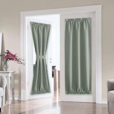 Imagem de Cortina PONY DANCE Sega Green Blackout para porta francesa 65x203cm