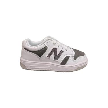 Imagem de New Balance Tênis masculino, Tecido de couro branco, 35 EU