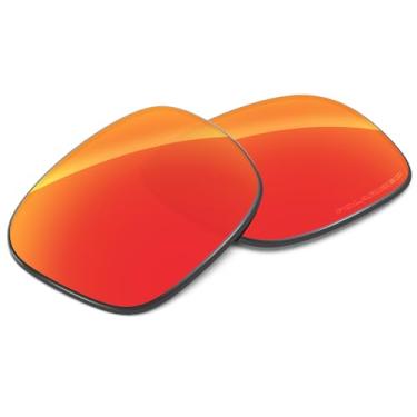 Imagem de Tintart Lentes de substituição de desempenho compatíveis com RayBan Meta Wayfarer RW4006 50 mm polarizadas gravadas, Vermelho fogo - Polarizado máximo, One Size