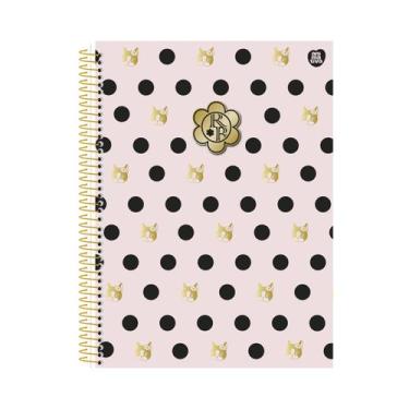 Imagem de Caderno Rebecca Bonbon Espiral Escolar Capa Dura 1 Matéria, Bolinha/Be