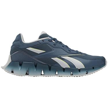 Imagem de Reebok Tênis unissex Zig Dynamica 4, Argolas azul/cinza puro/brilho cítrico, 36/38 BR