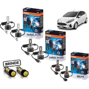 Imagem de Kit Lampada Led Osram Farol E Milha New Fiesta 14 15 16 A 19