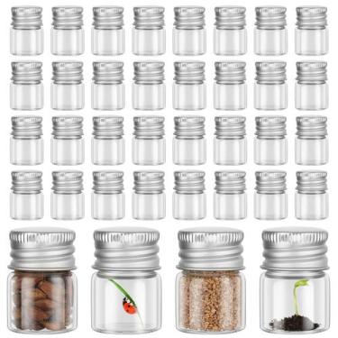 Imagem de Mini garrafas de vidro Tessco de 5 ml com tampas de rosca, 100 unidade