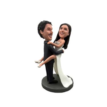 Imagem de Bobblehead de casal personalizado da foto - Boneca personalizada totalmente feita à mão, para casamento/pedido/aniversário/Natal