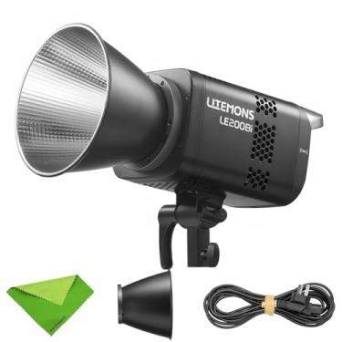 Imagem de Godox LE200BI Preto LE200 Bi LITEMONS Luz LED bicolor, 220 W 2800 K ~ 6500 K, CRI ≈ 98 TLCI ≈ 98, 11 efeitos FX, 57700 Lux a 1 M, Montagem Bowens Luz contínua para fotografia, Suporte DMX/RDM